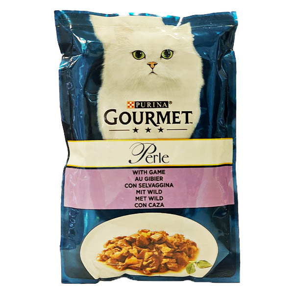 پوچ گربه گورمه طعم گراز 85 گرمی Gourmet