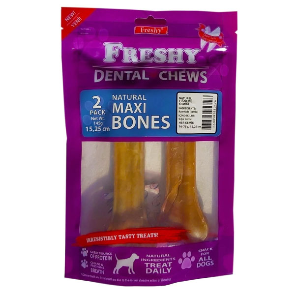 تشویقی دنتال 2 عددی 15 سانتی Freshy natural maxi bones 