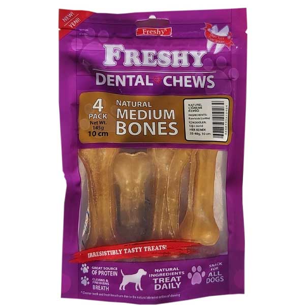 تشویقی دنتال 4 عددی 10 سانتی Freshy natural medium bones 