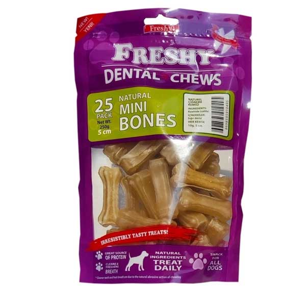 تشویقی دنتال 25 عددی 5 سانتی Freshy natural mini bones 